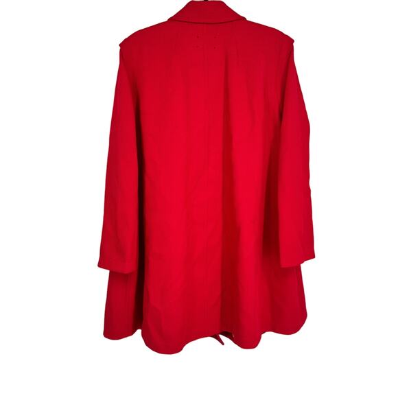 Forte_Forte Red Wool‎ Winter Overcoat Button Front Detachable Sleeves - Picture 7 of 15